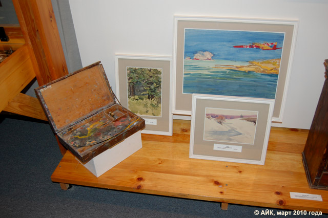 Музей истории Обнинска: картины «Река», «Перелёт В.К. Коккинаки», «В лесу»