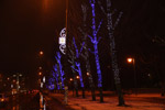 Новогоднее убранство улиц и зданий в городе Обнинске