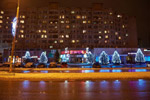 Новогоднее убранство улиц и зданий в городе Обнинске